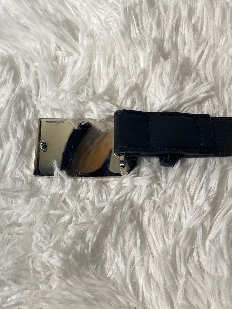 美品　GUCCI グッチ GG柄プレートバックル 本革　レザーベルト