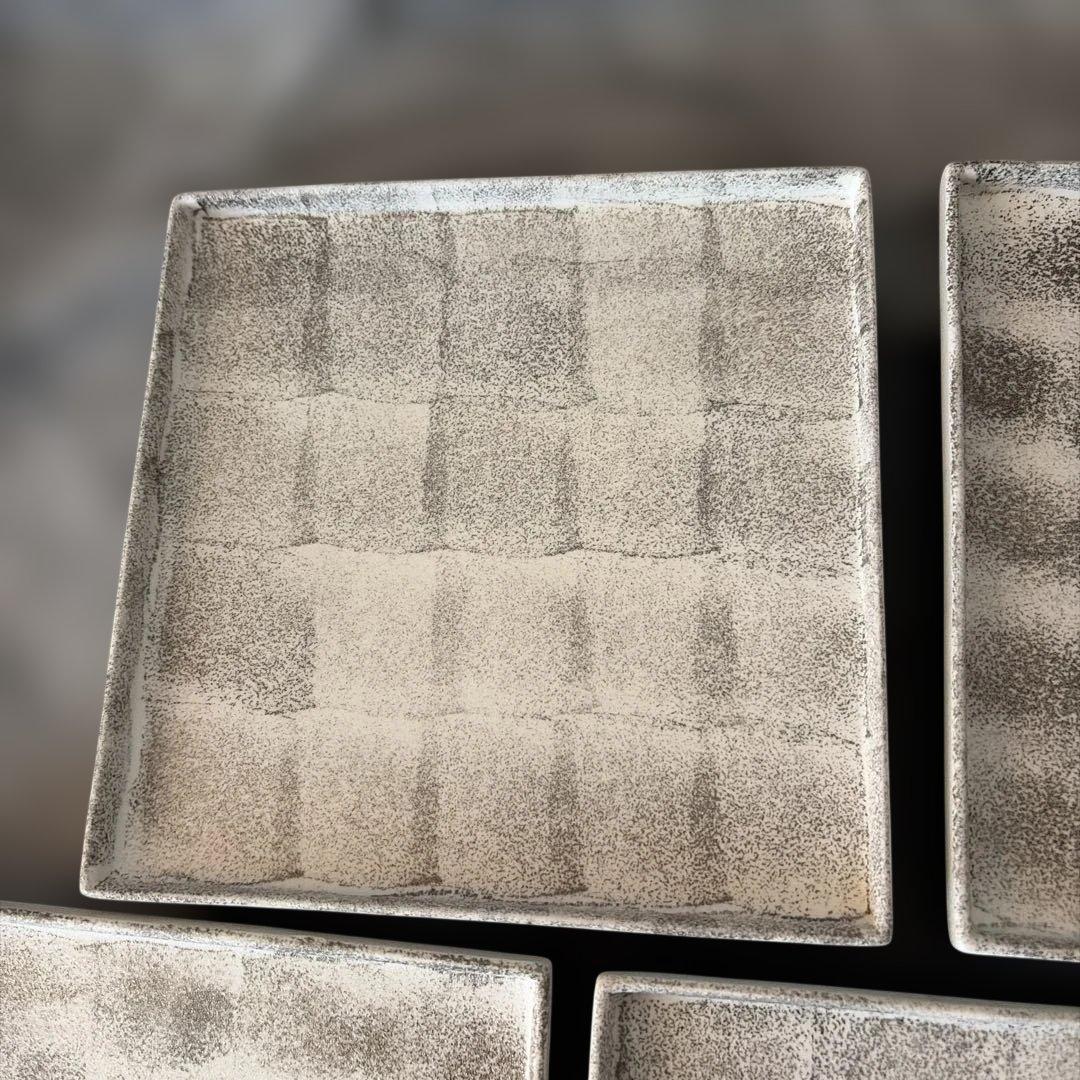 【有田焼】銀色銘々皿　5枚セット