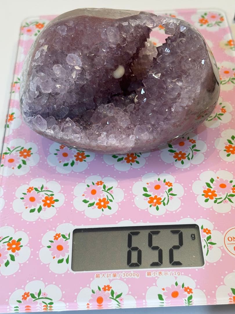 天然水晶　美しい薄ピンク紫色