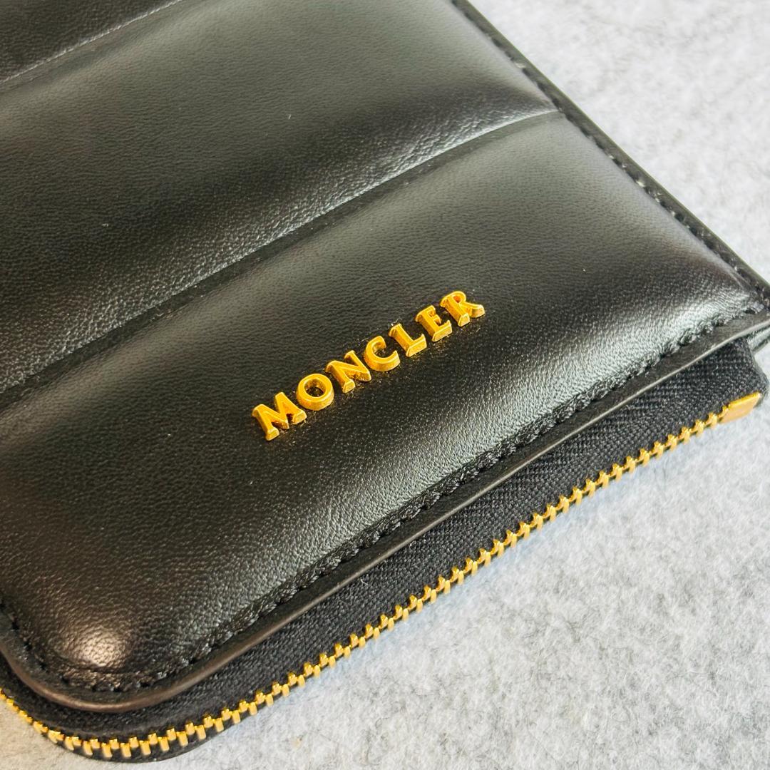 モンクレール ミニ財布 ケース ストラップ 黒　MONCLER