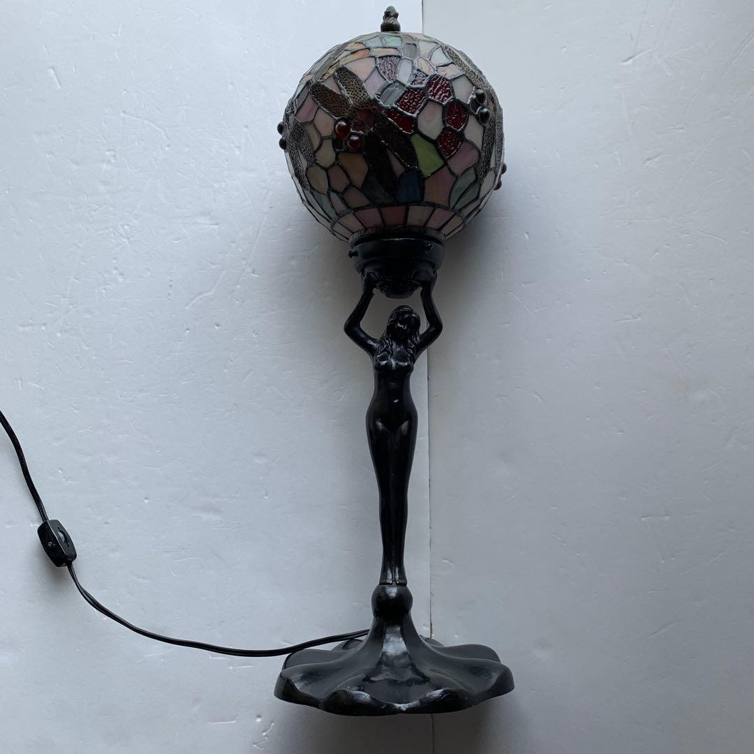 ステンドグラス フロアスタンド ランプ　卓上スタンド、アンティーク、ヴィンテージ