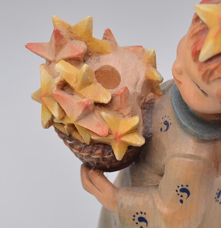 星を抱く天使　アンリ　ANRI　限定品　木彫り人形　イタリア　18ｃｍ