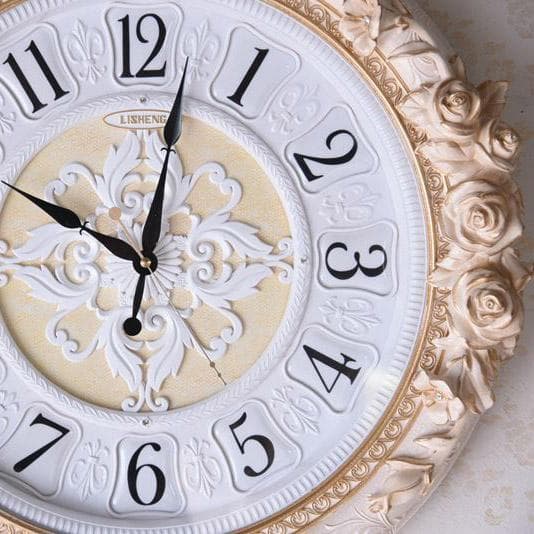 掛時計 薔薇 ローズ プリンセス ホワイト