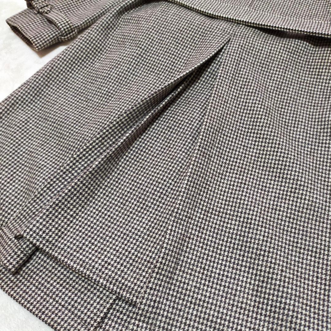 美品　英国製　MACKINTOSH　千鳥格子柄　ウール地　トレンチコート