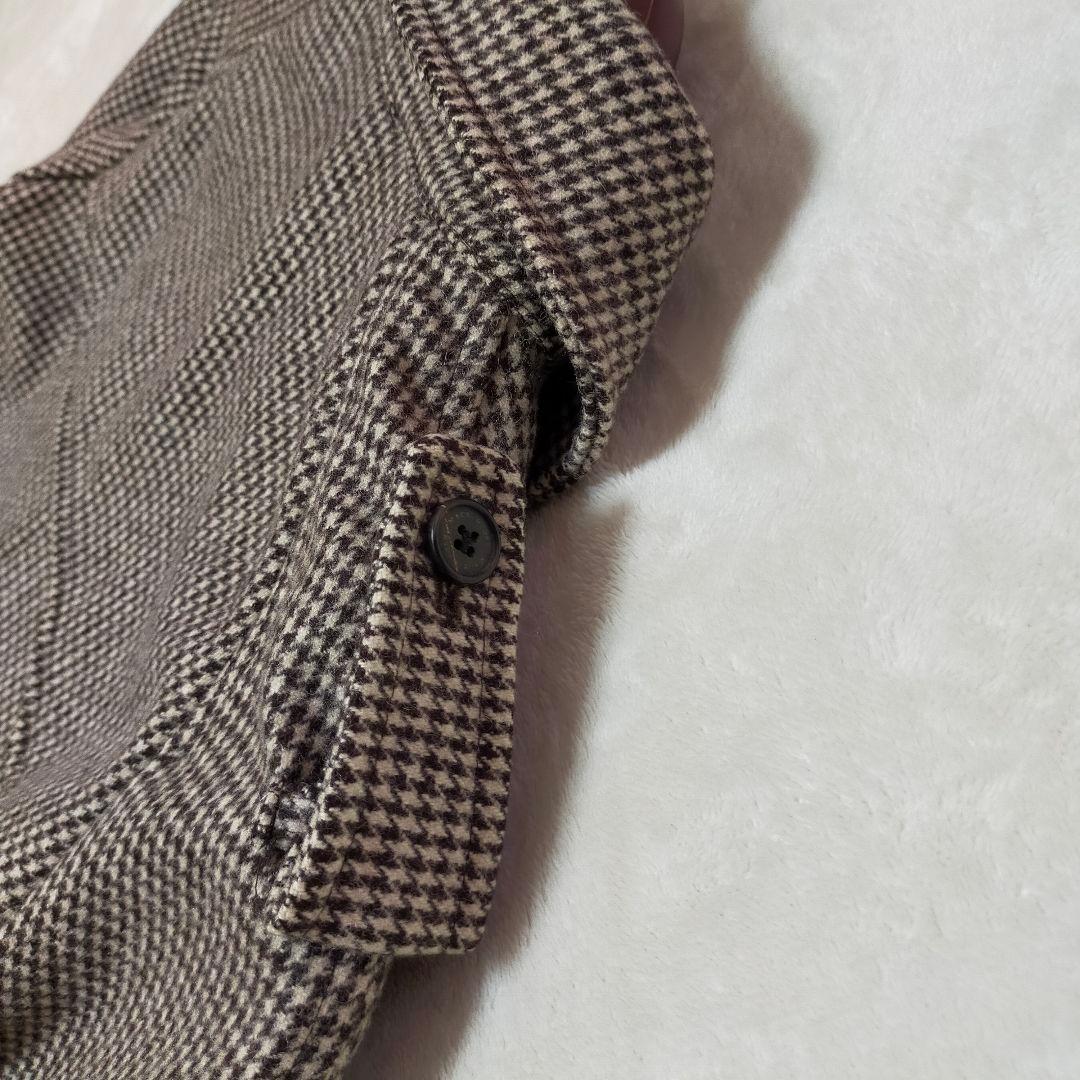 美品　英国製　MACKINTOSH　千鳥格子柄　ウール地　トレンチコート