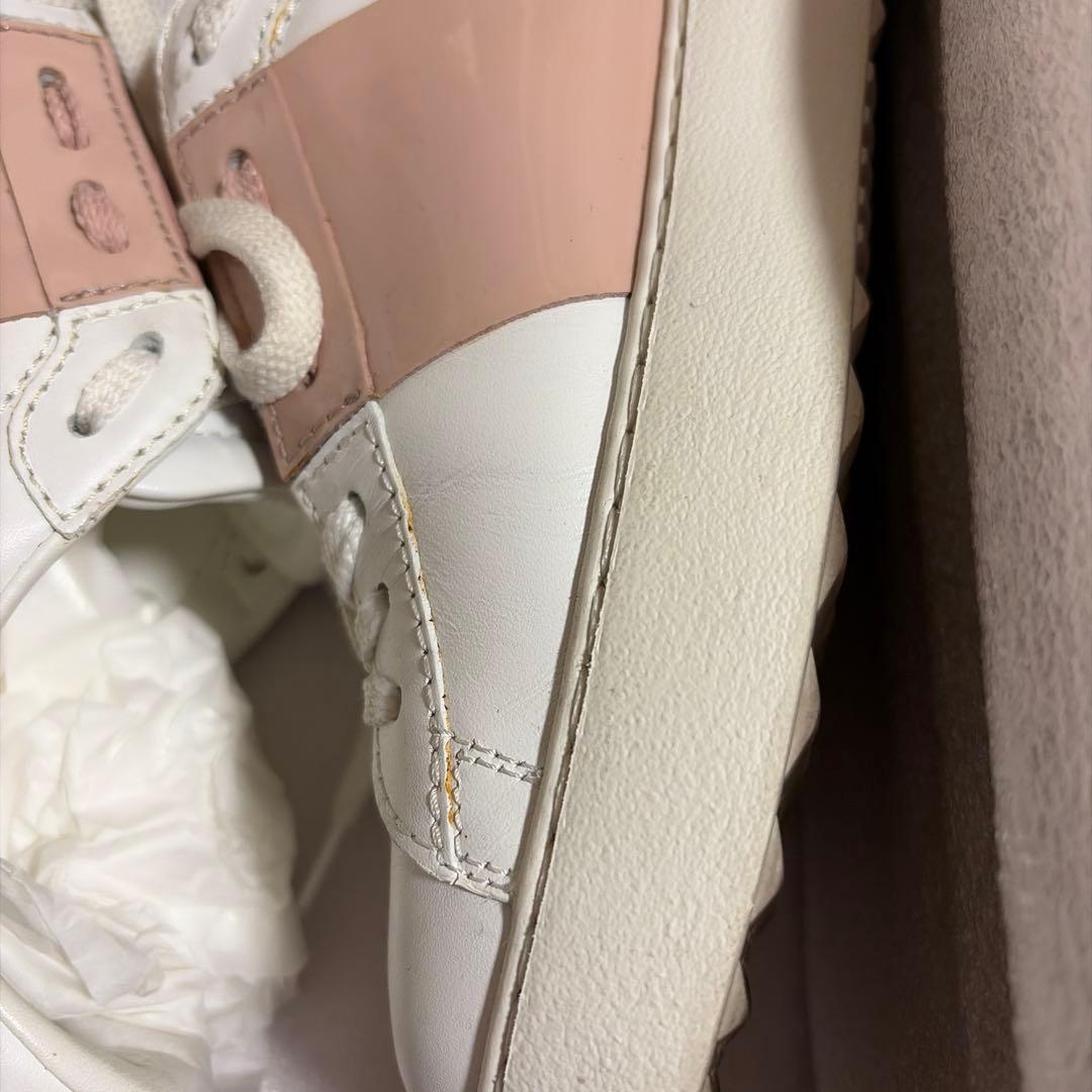 ヴァレンティノガラヴァーニ　ロックスッタズ　レザースニーカー　バイカラー