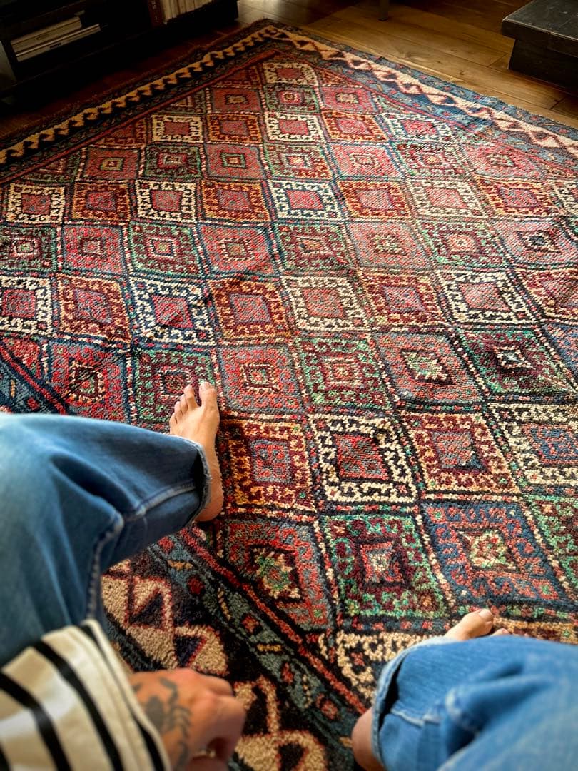 トライバルラグ　ヴィンテージラグ　ジャフクルド　希少サイズ　プリミティブアート