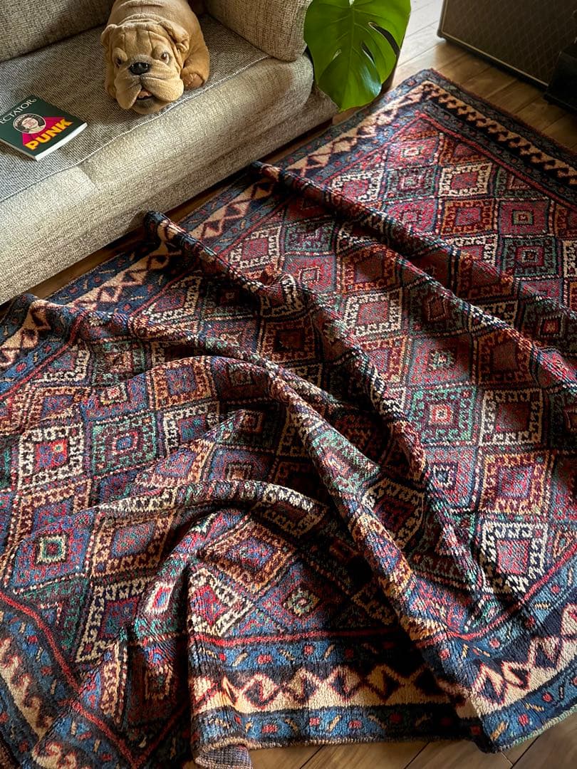 トライバルラグ　ヴィンテージラグ　ジャフクルド　希少サイズ　プリミティブアート