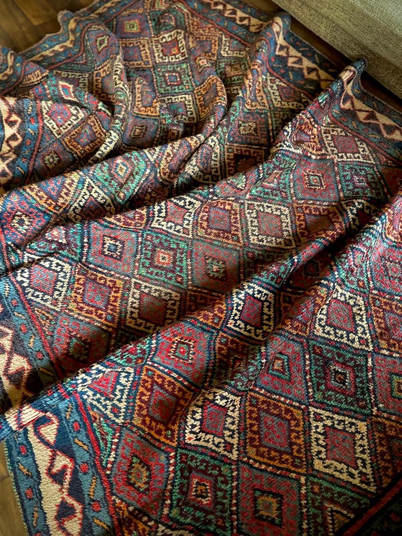 トライバルラグ　ヴィンテージラグ　ジャフクルド　希少サイズ　プリミティブアート