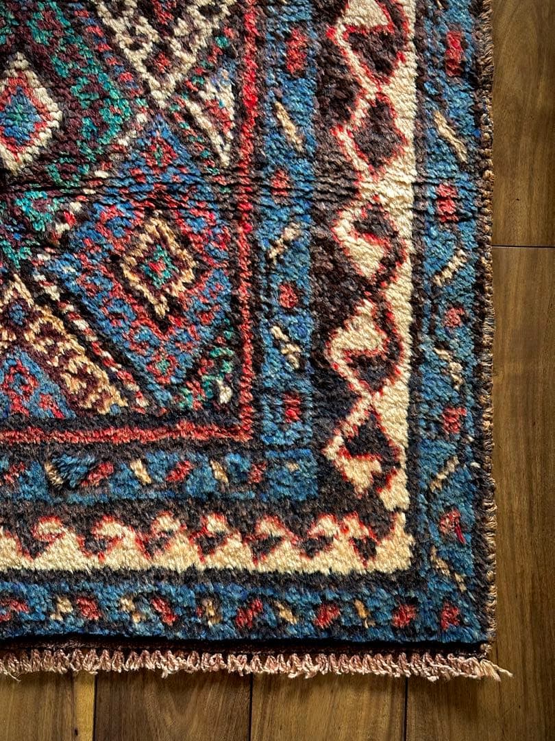 トライバルラグ　ヴィンテージラグ　ジャフクルド　希少サイズ　プリミティブアート