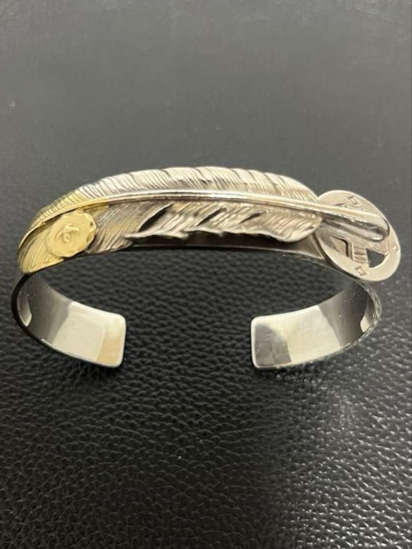 goro's ゴローズ　金メタル付き特大フェザーブレス　特注　Mサイズ