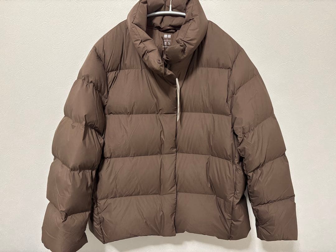 限定値下げUNIQLO ユニクロ パウダーソフトダウンジャケット ブラウンL