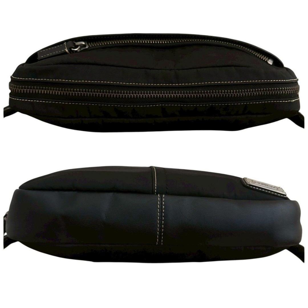 美品 COACH コーチ ウエストバッグ ウエストポーチ ナイロン レザー