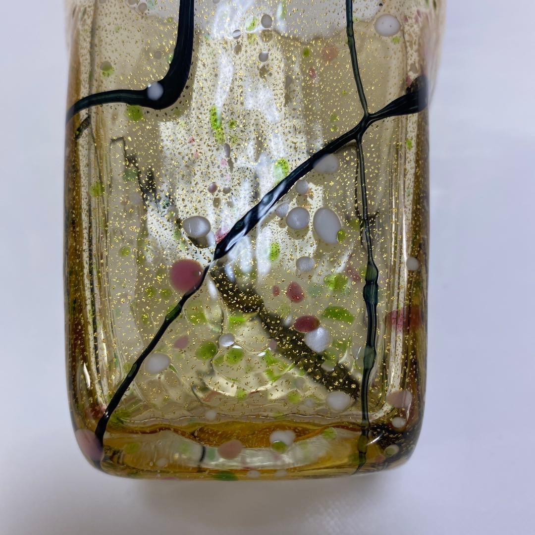 グラスアート　クロキ　黒木国昭　光琳　グラス　タンブラー　1客　金彩　水割り