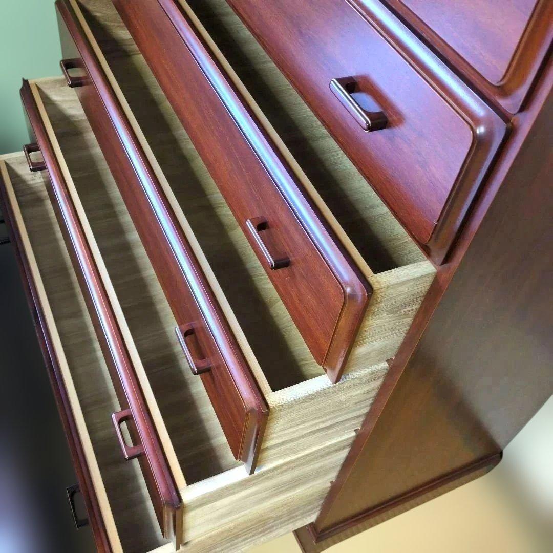 和箪笥 138㌢高 レトロ調 整理タンス チェスト