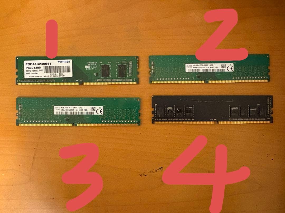 あ*ど様 DDR4 2400 8GB×3 + 4GB×1 合計28GB