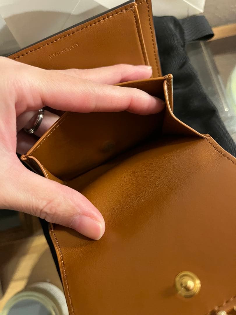 セリーヌ CELINE 三つ折り財布 ウォレット トリオンフ レザー/ツイード