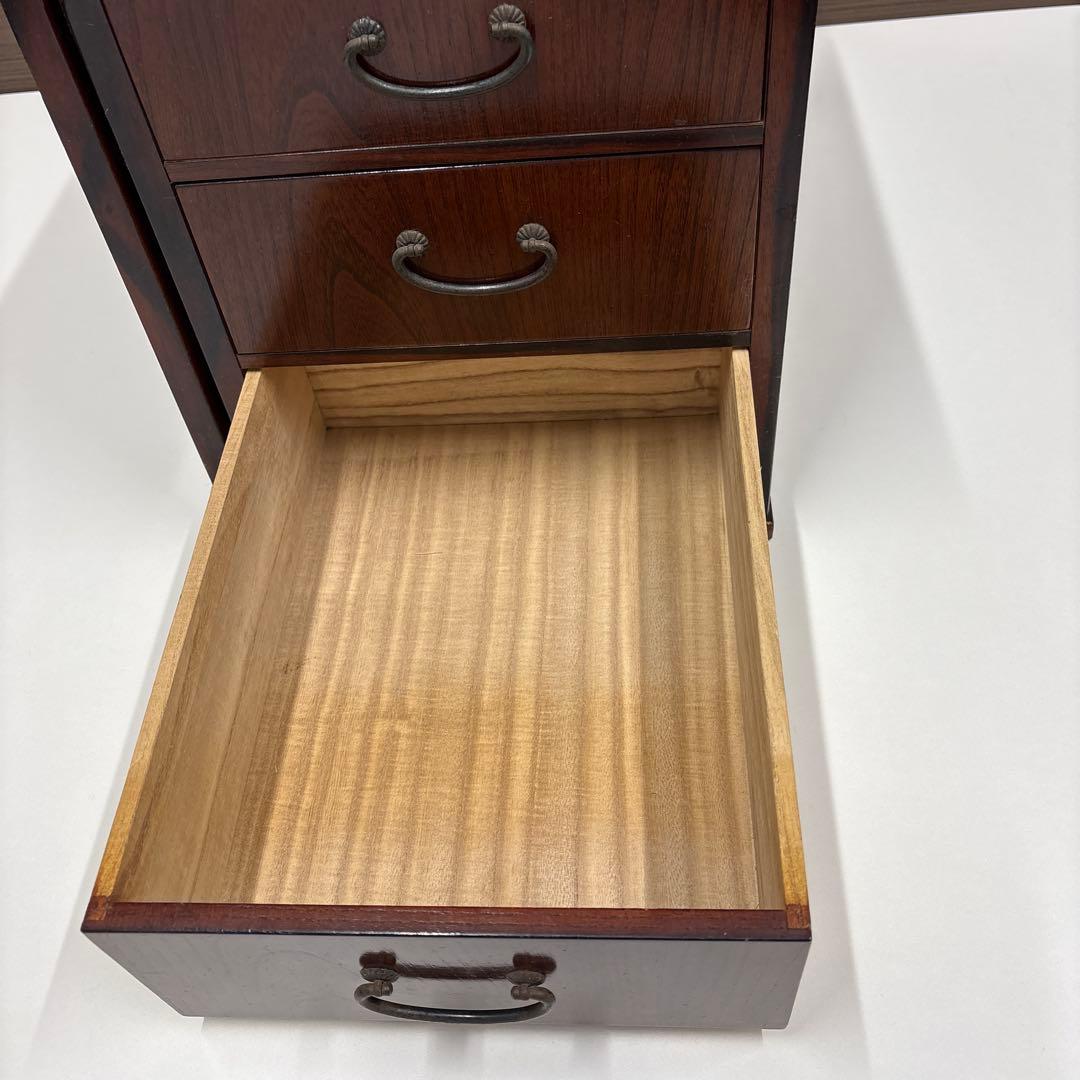 木製3段引き出し小物入れ、折り畳み机