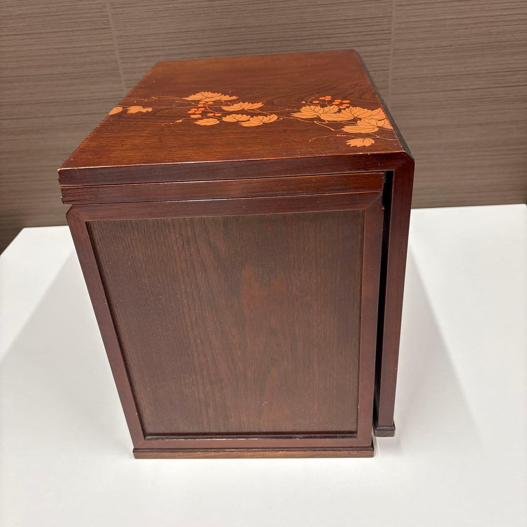 木製3段引き出し小物入れ、折り畳み机