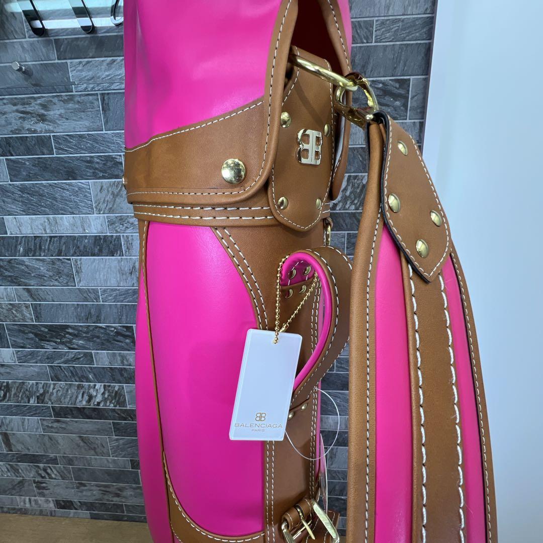 【新品】BALENCIAGA　バレンシアガ　ゴルフバッグ　ピンク　小さめ　計量