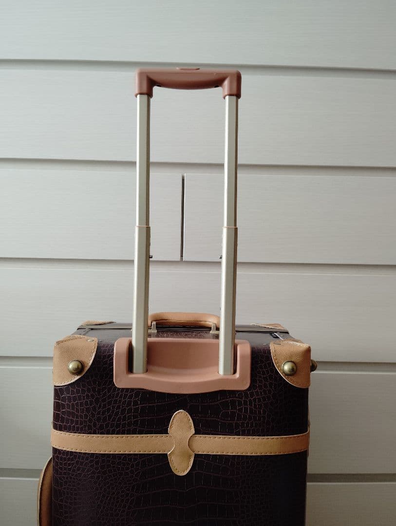 【Mサイズ】モアエルグ_キャリーケース_クロコブラウン×ベージュ