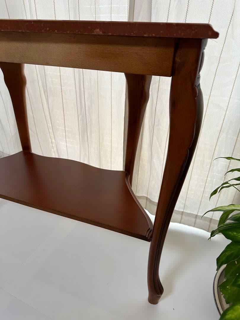 大理石 ロココ調 クラシック 猫脚 コンソールテーブル 電話台 家具