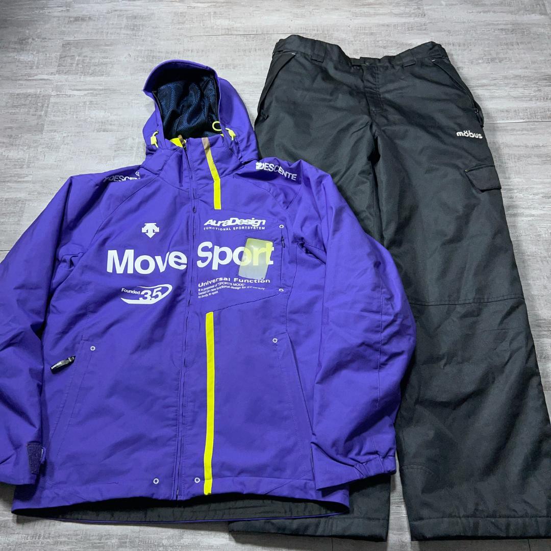 デサント×mobus ムーブスポーツ スキーウェア メンズL セットアップ 上下