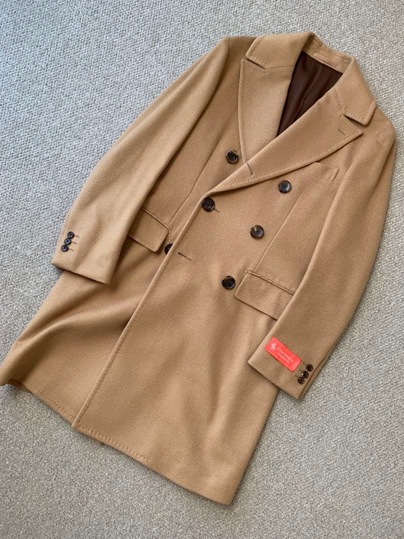 美品　piacenza エディフィス　カシミヤ混コート キャメル　44