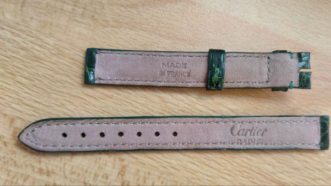 未使用 *＊*… Cartier コリゼ用レザーベルト グリーンカラー *＊*…