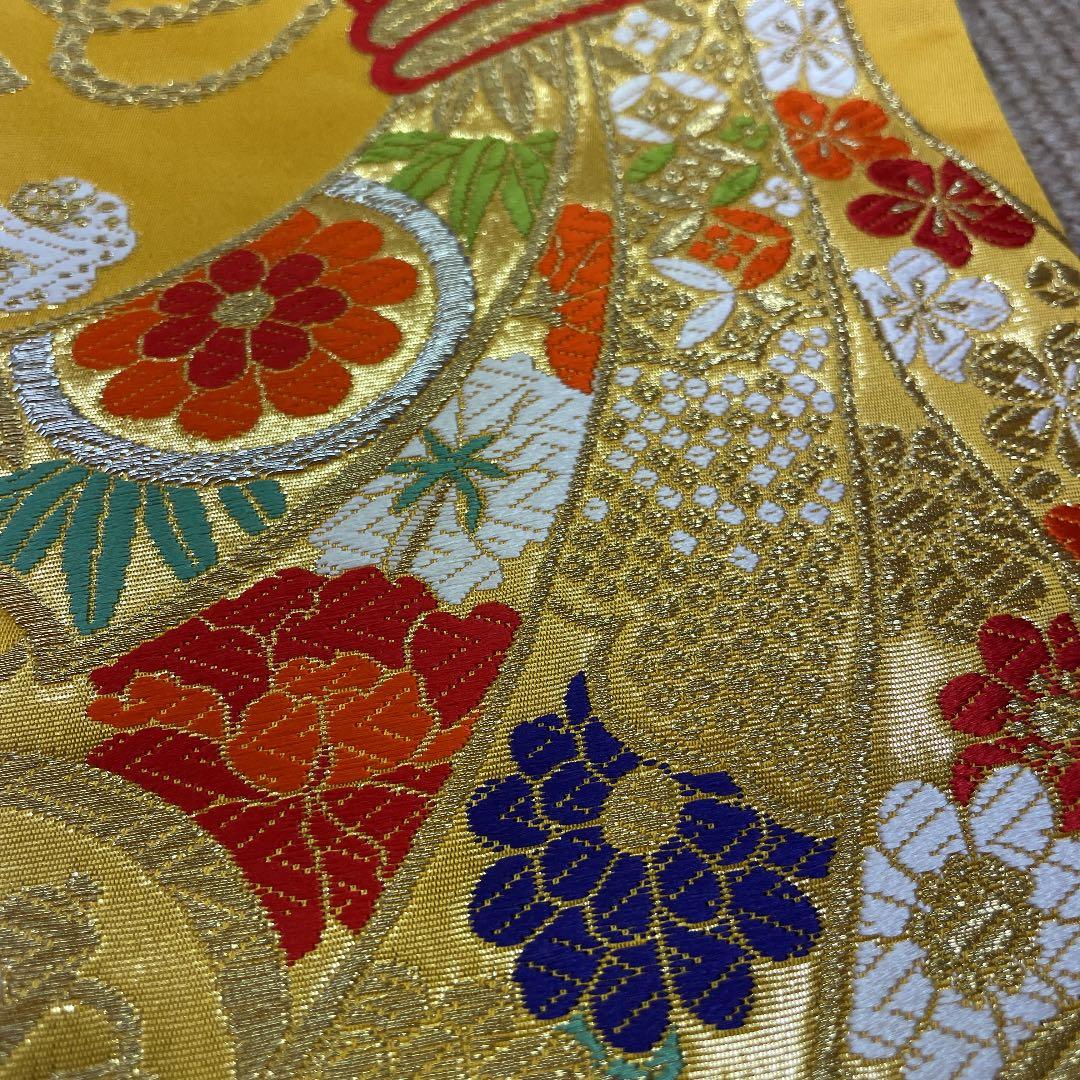 新品 未仕立て 西陣織 七歳用袋帯 祝帯 手結び帯 七五三 正絹 和装 着物