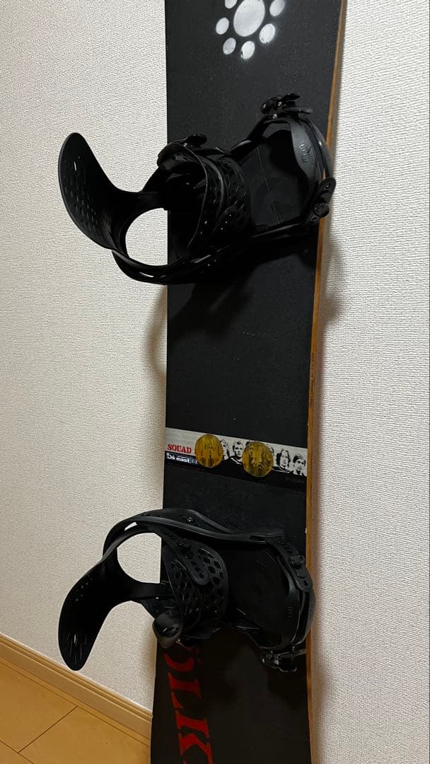 Völkl スノーボード ブラック FLUX PRビンディング付き