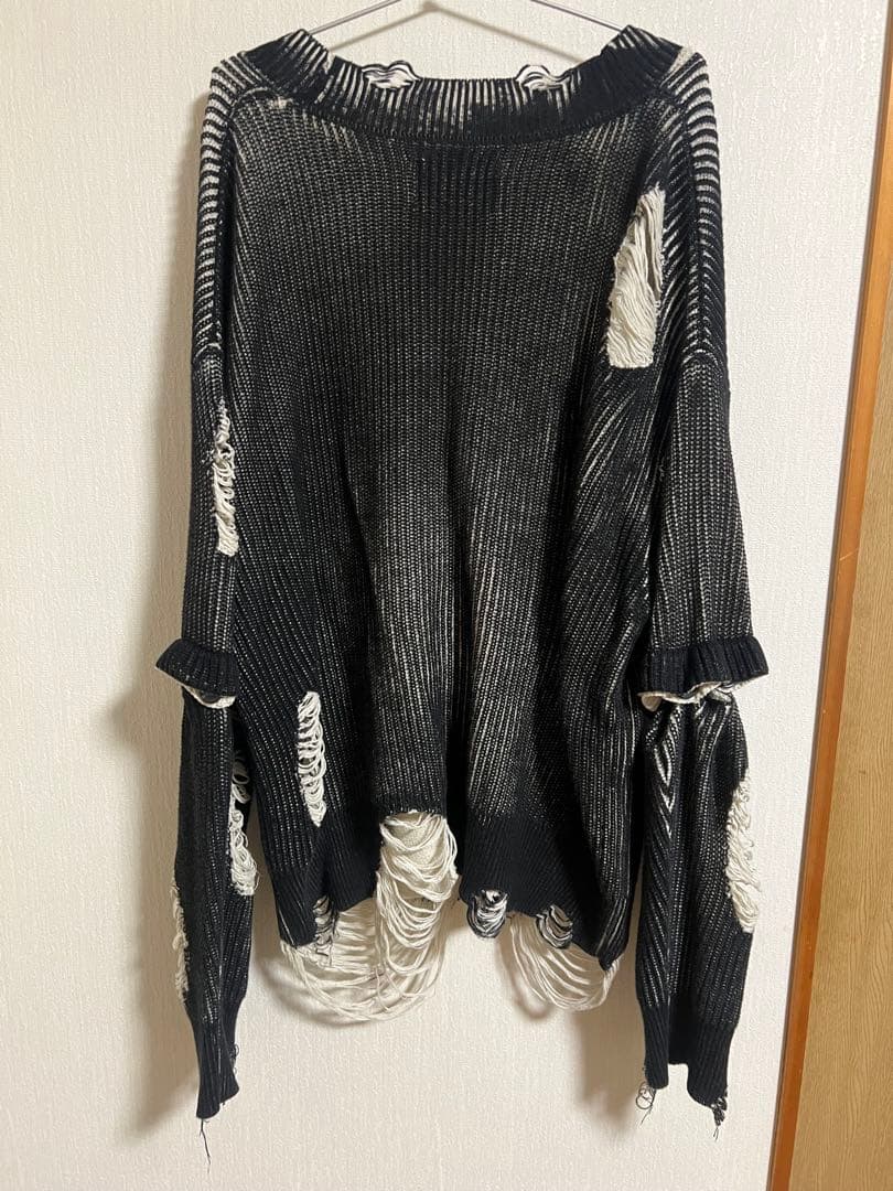 GRANCY ディストラクションデザインビッグカーディガン mサイズ