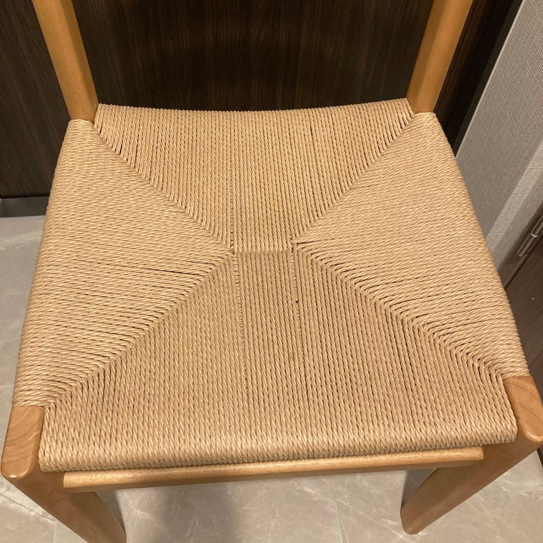 おすしファン　美品　無印良品 木製ペーパーコードチェア ナチュラル　椅子