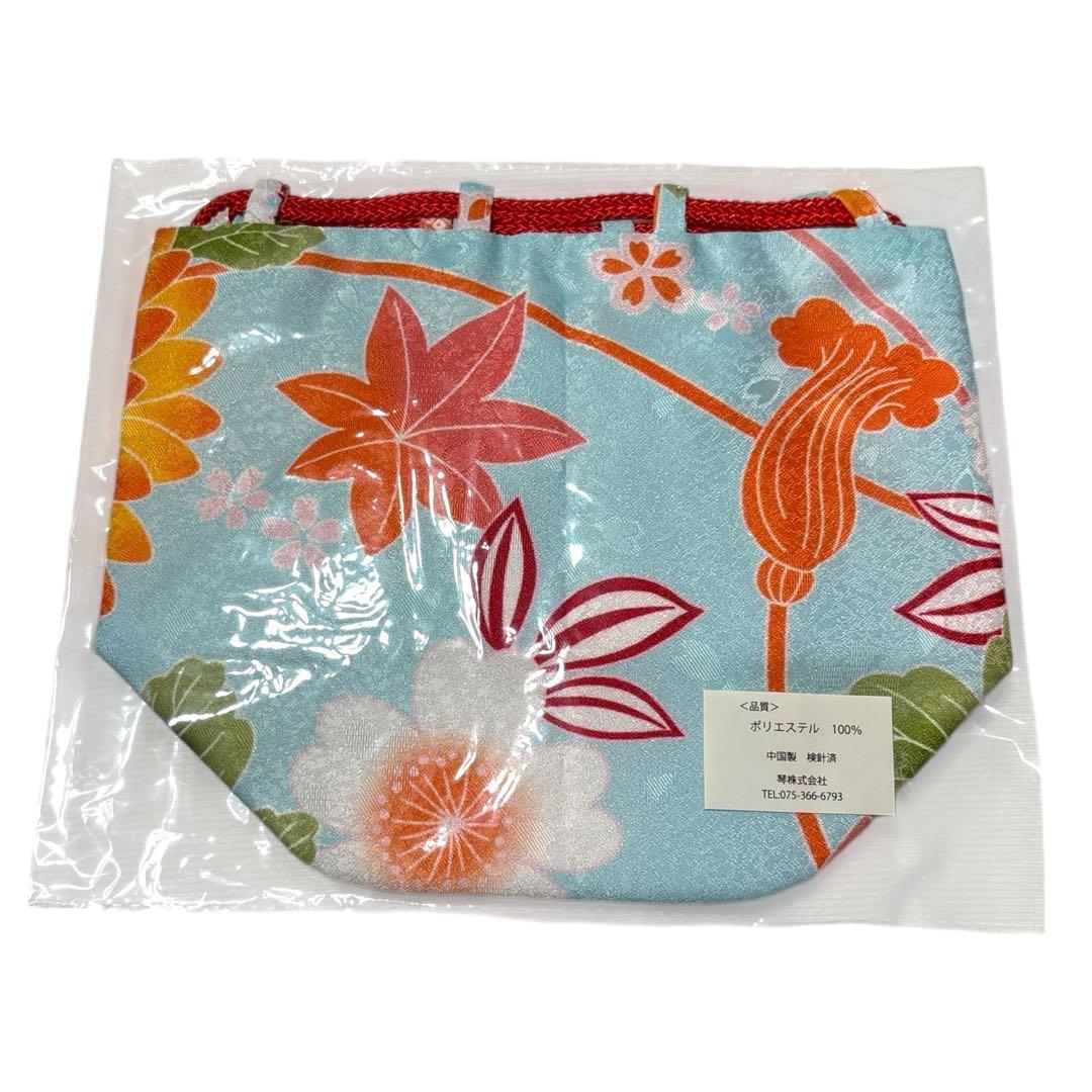 Coucou Memoire 着物150豪華安心7点フルセット水色 花柄 お正月