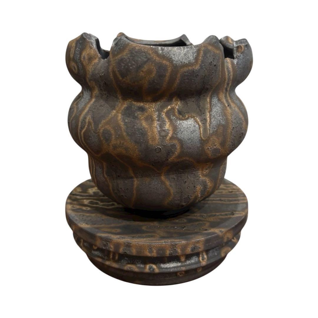 鉢と台座セット【新品未使用】　細川政己 y鉢 植木鉢 鉢 大鉢