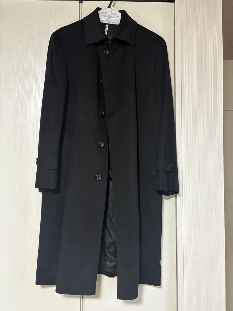 ダーバン カシミヤ100% LL黒 D'URBAN ステンカラーコート