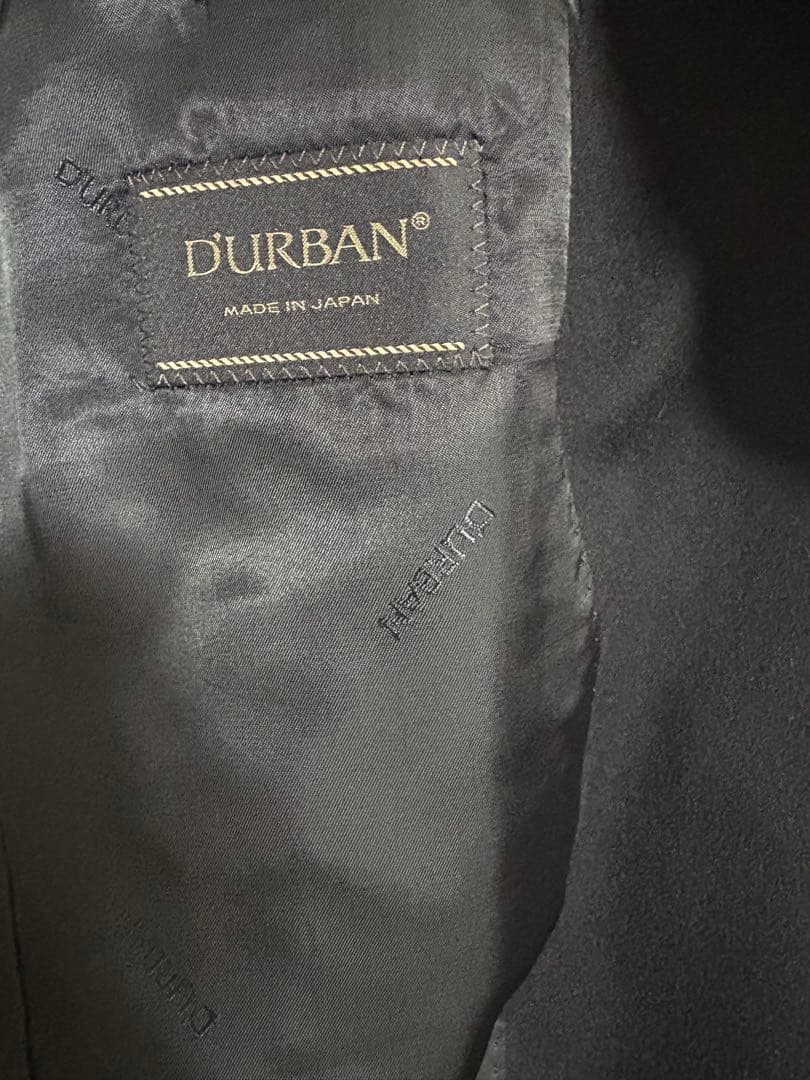 ダーバン カシミヤ100% LL黒 D'URBAN ステンカラーコート