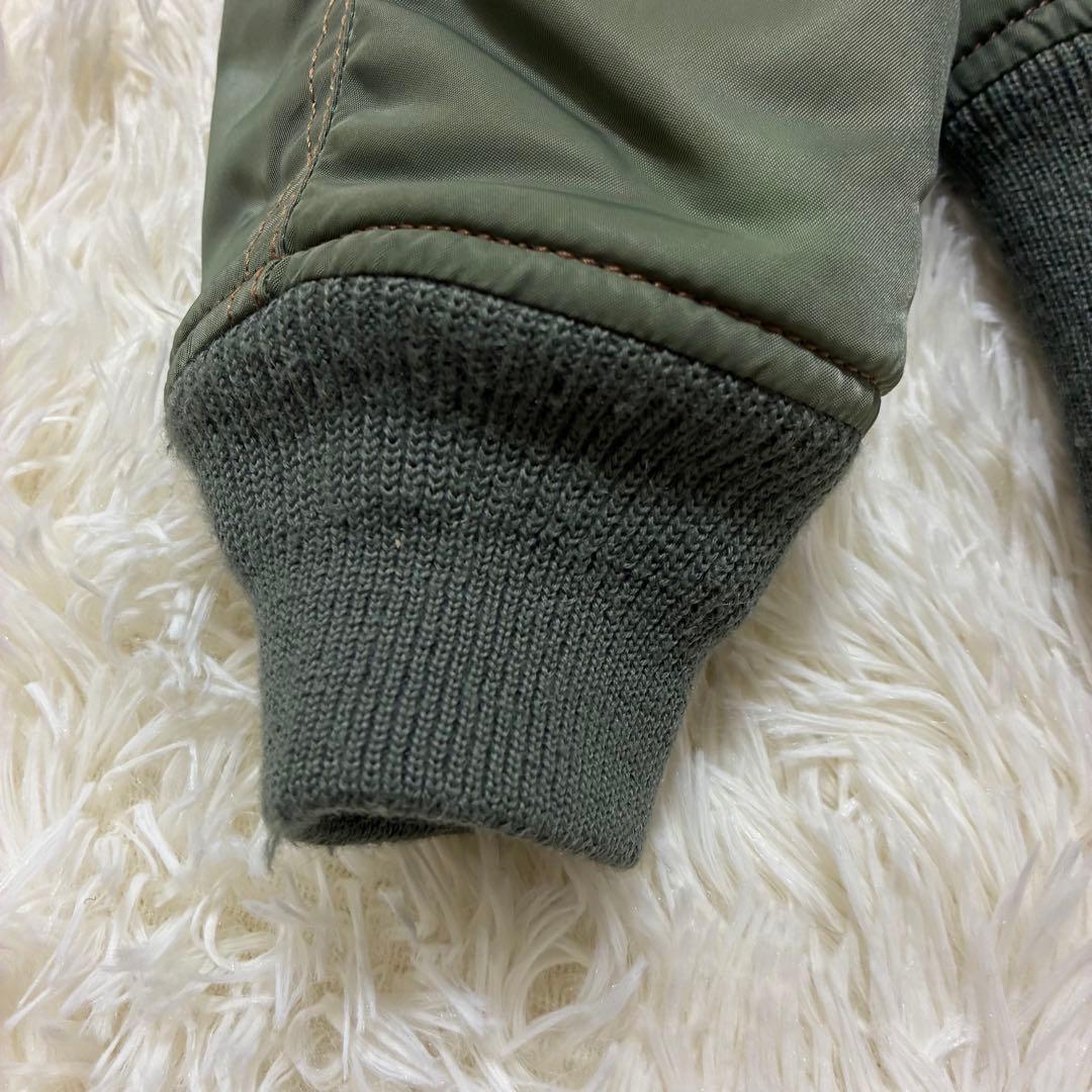 AVIREX フライトジャケット アーチロゴ コマーシャルロゴ M カーキ