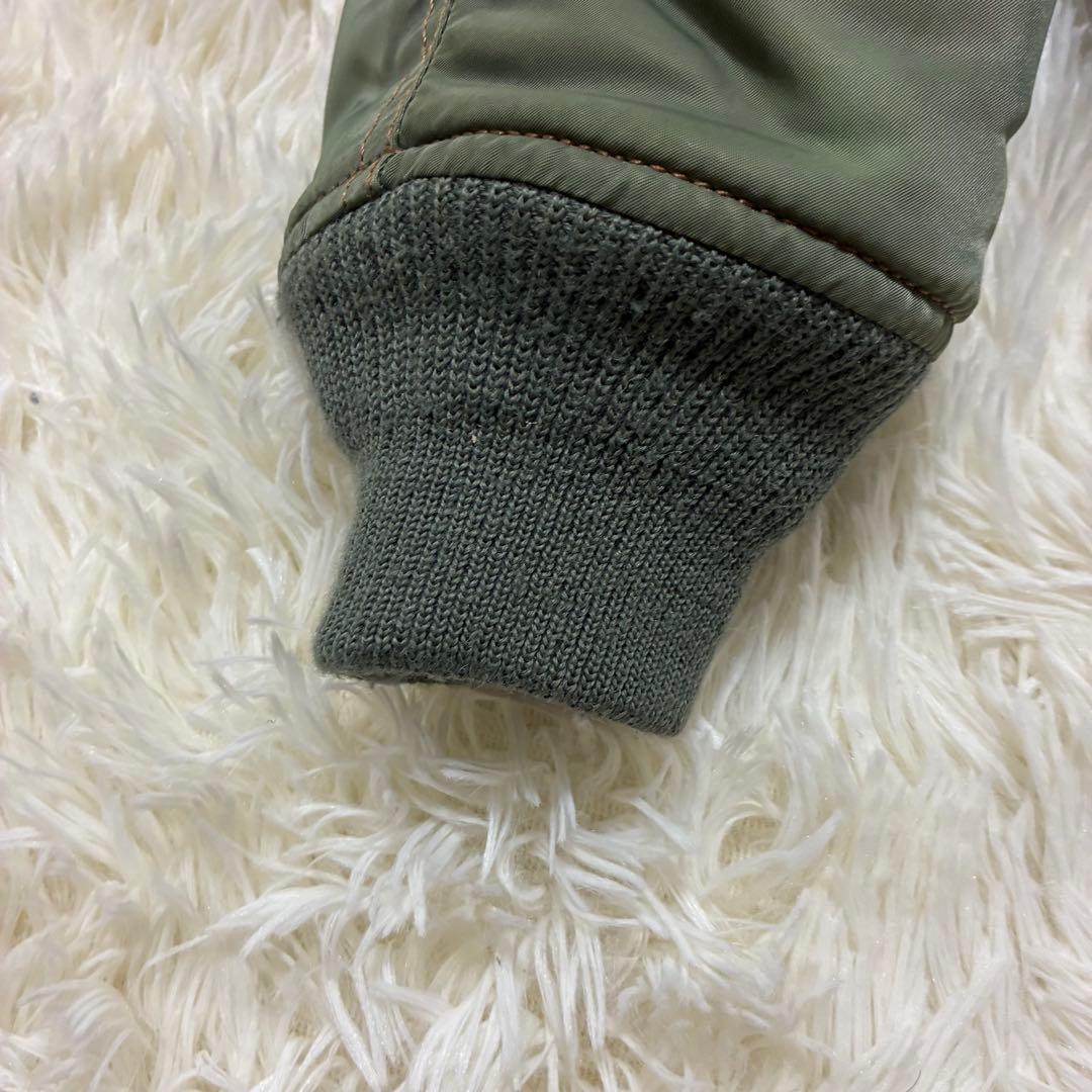 AVIREX フライトジャケット アーチロゴ コマーシャルロゴ M カーキ