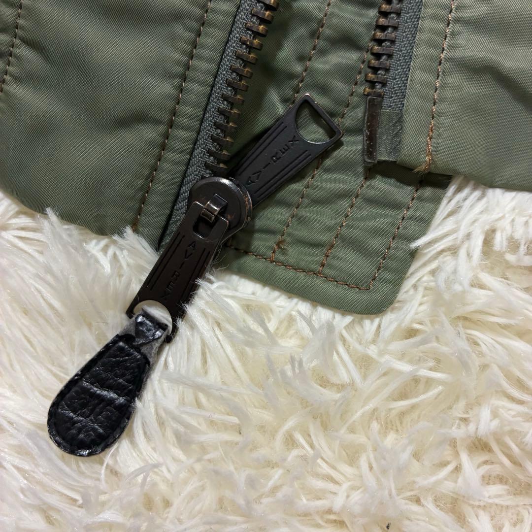 AVIREX フライトジャケット アーチロゴ コマーシャルロゴ M カーキ