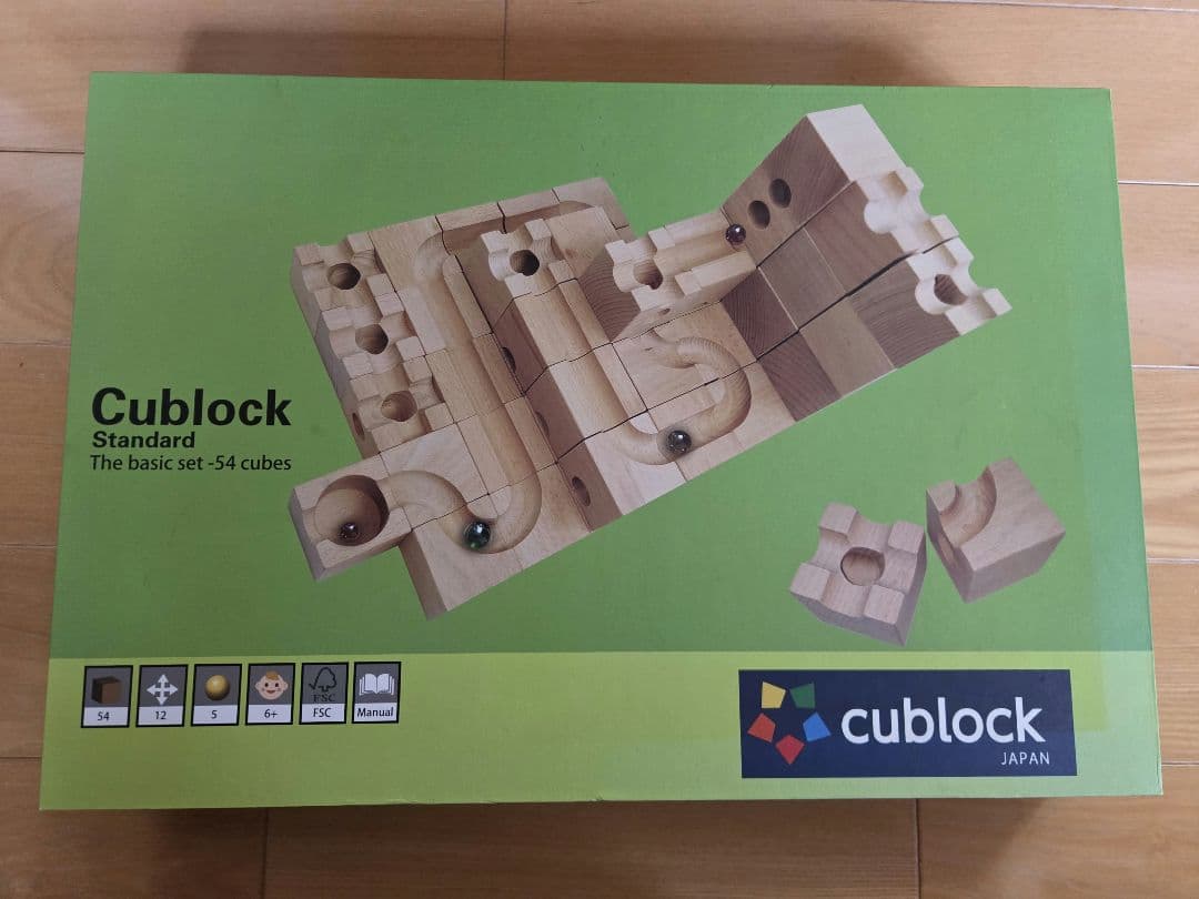 Cublock Standard 54個の木製キューブ 送料込