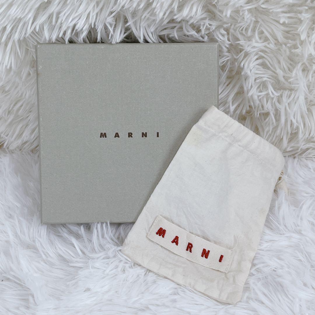 箱付き 美品 MARNI マルチカラー 二つ折り 財布