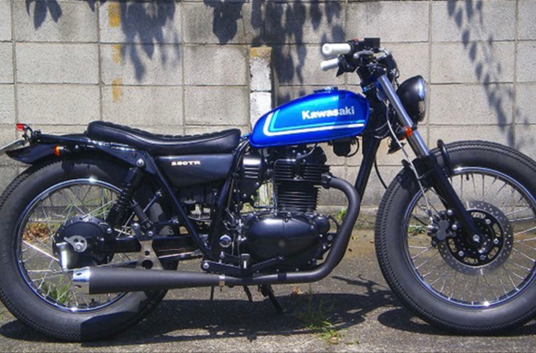 カワサキバイク 250TR用 黒カスタムシートGOODS