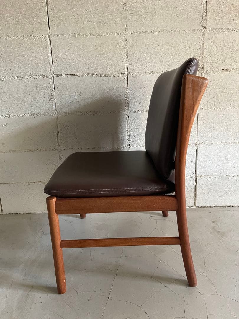 日田工芸　アームレスチェア　ダイニングチェア　ジャパンビンテージ　チーク無垢材