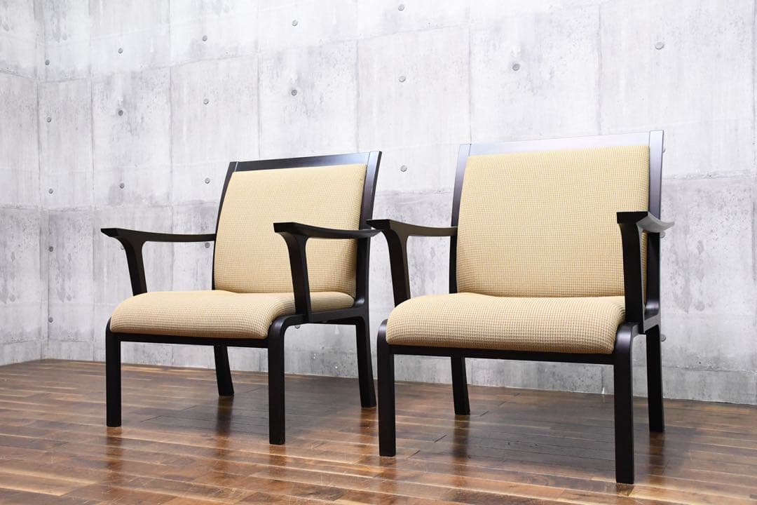 EGK10 天童木工 イージーチェア 2脚セット ラウンジチェア アームチェア