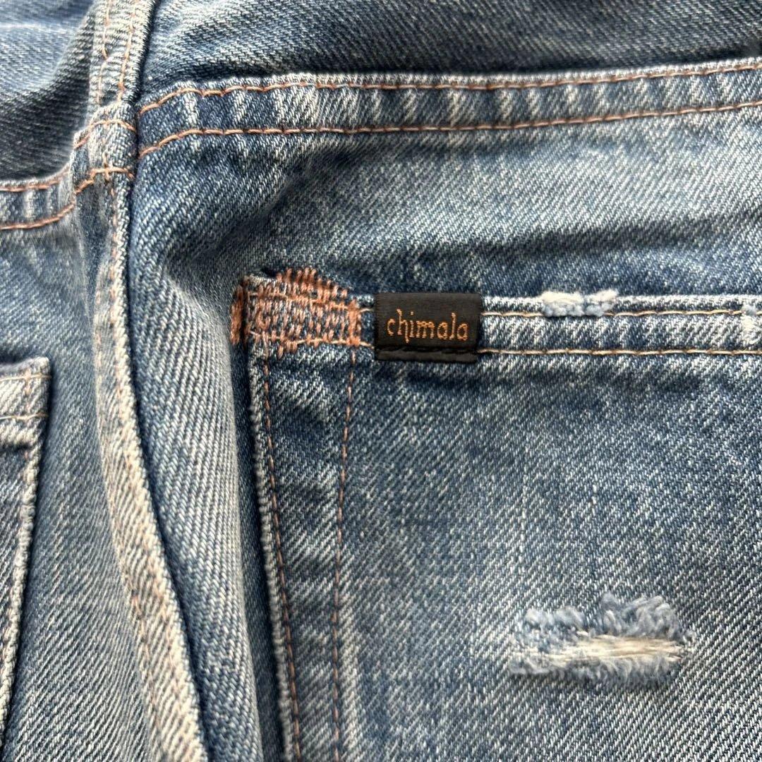 chimala チマラ　ダメージ・リペア加工デニム　オーバーサイズ
