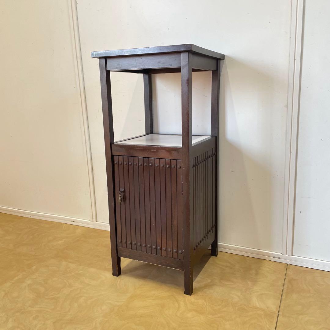 オールド カリモク 収納棚 キャビネット スリム棚 ラック ビンテージ レトロ