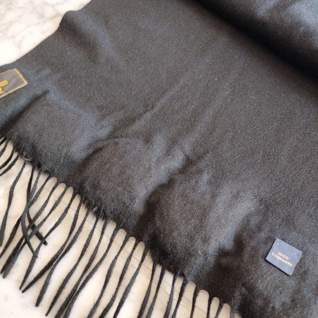 FENDI カシミヤ ポンポン ストール ブラック