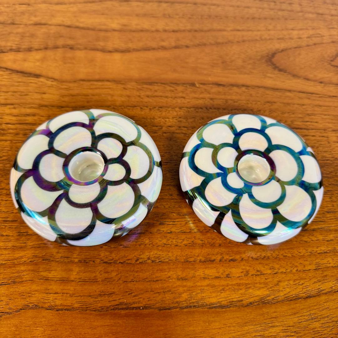 アラビア　ヴィンテージ　キャンドルホルダー　2個セット　GOG ハンドペイント