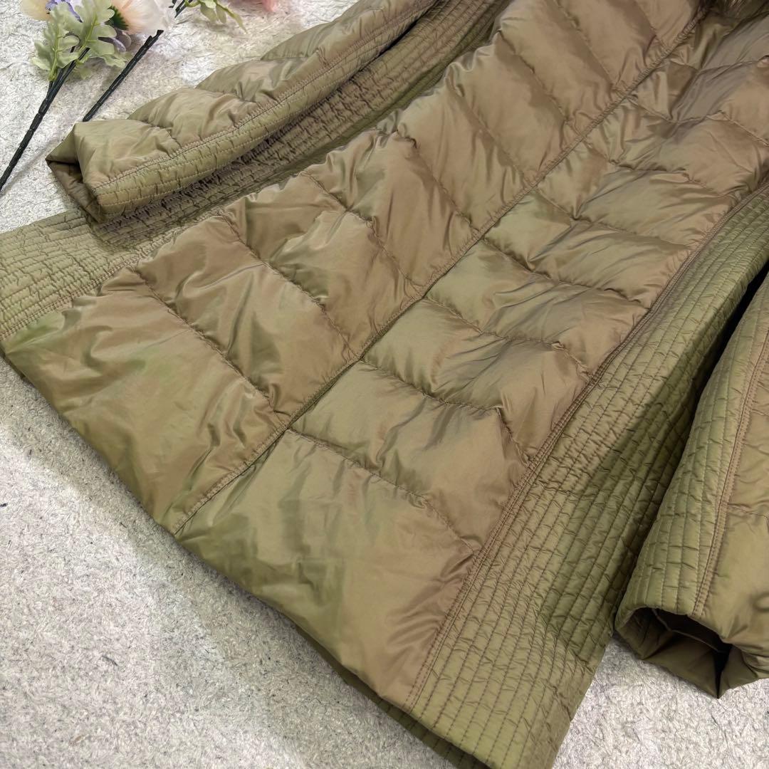 バーバリーロンドン　ダウンコート　ハニーチェック　ビッグチェック